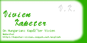 vivien kapeter business card